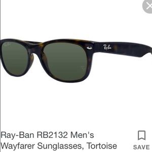 Ray-Ban RB2132 Men's Wayfarer Sunglasses, Tortoise